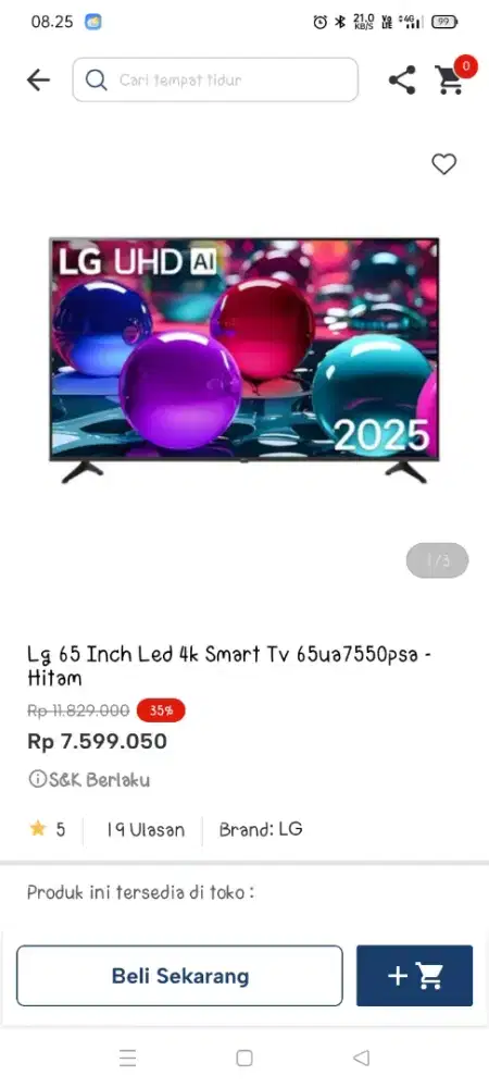 Promo tv 65 inch LG
