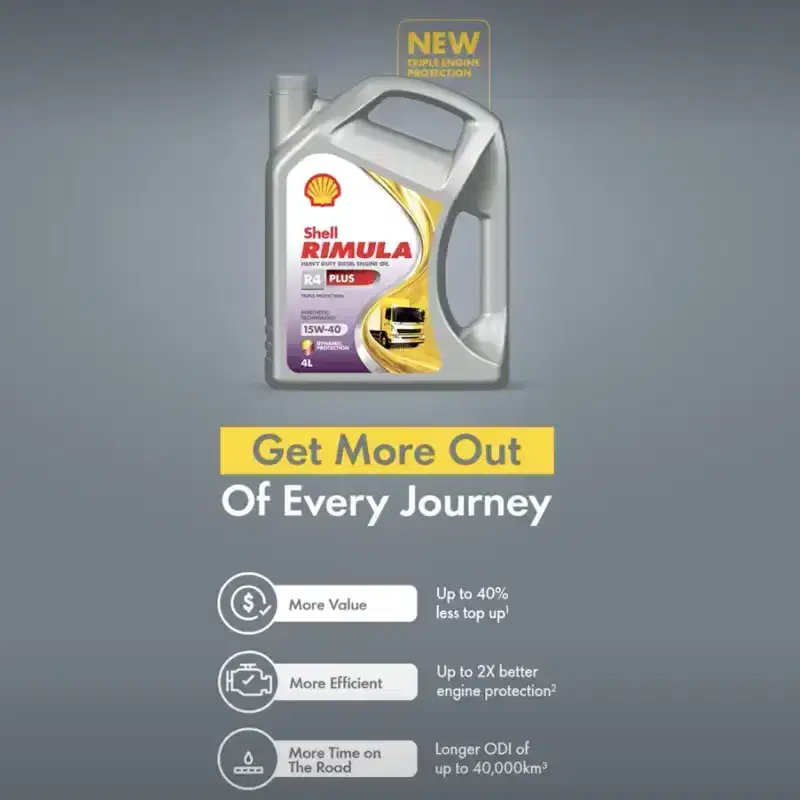 Shell Rimula R4 Plus 15W40 Oli Mobil Diesel