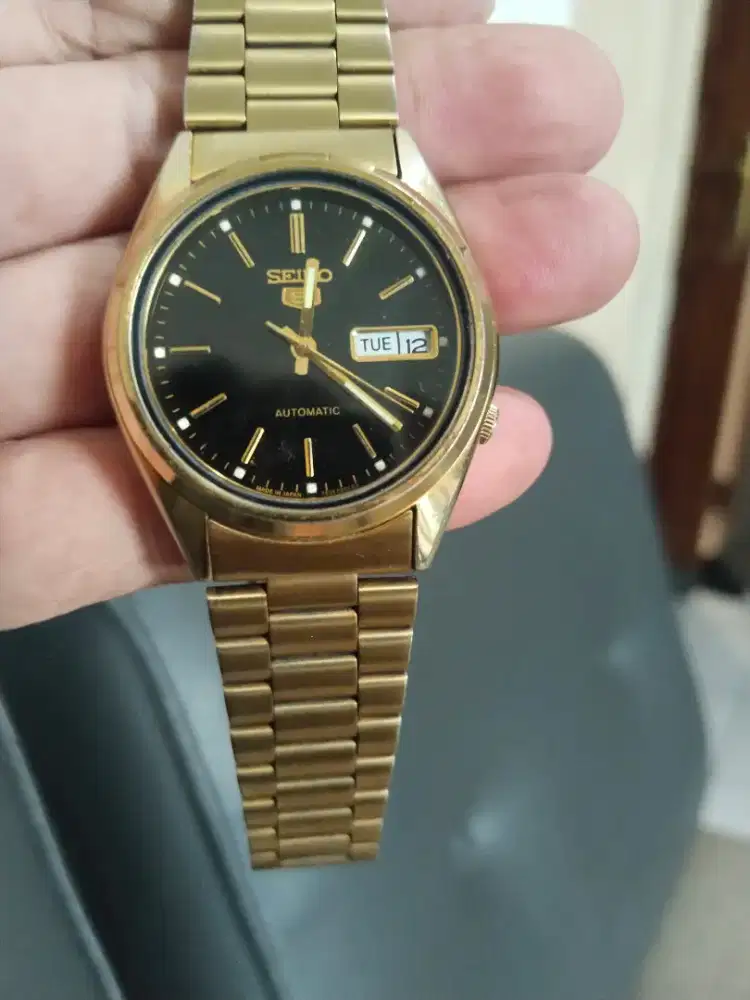 Jam Seiko 5 Black Dial Cal 7S26-7009