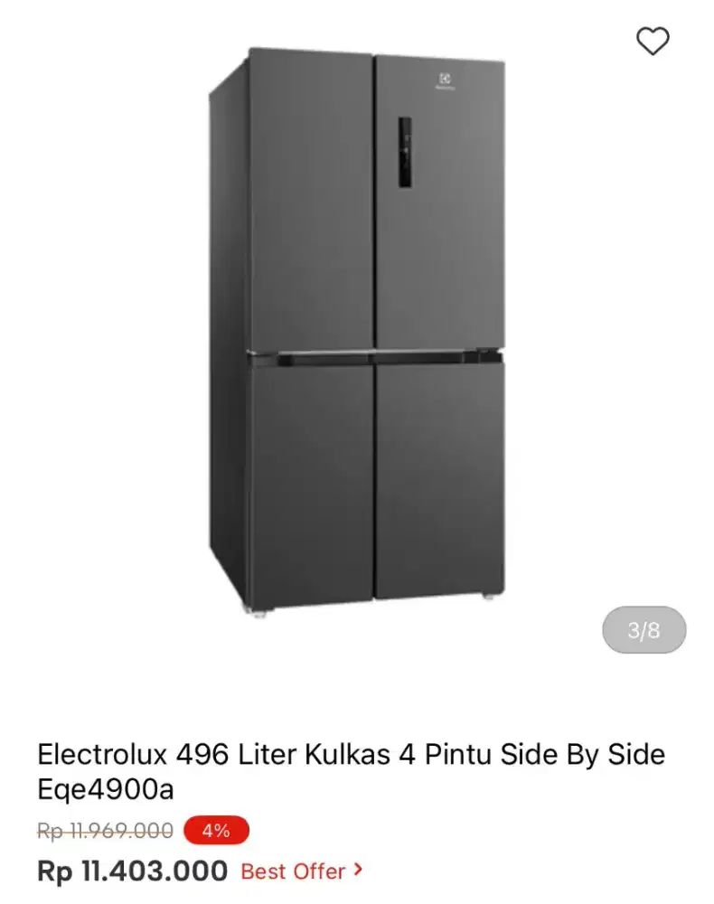 KULKAS ELECTROLUX 4 PINTU EQE4900A