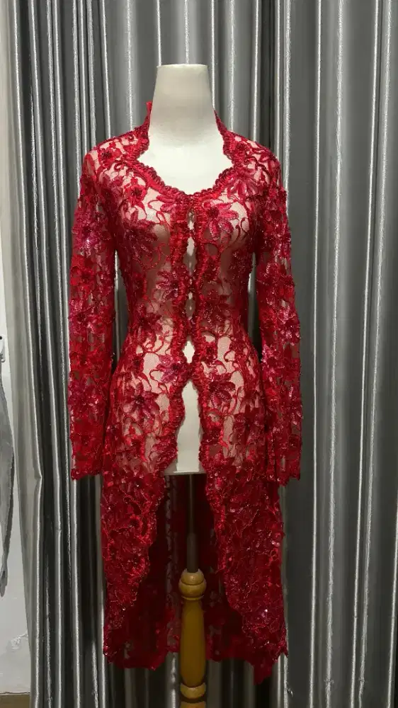 KEBAYA PENGANTIN MERAH FULL PAYET PRELOVED