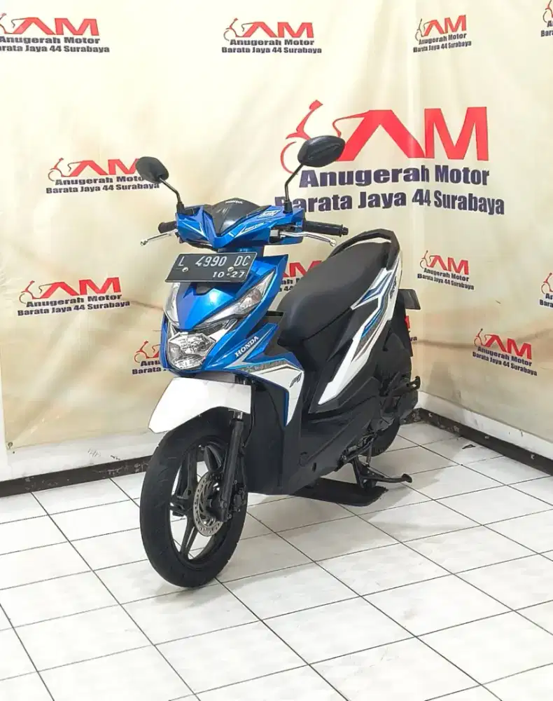 Ready Honda Beat Eco Iss Tahun 2017 Biru Putih