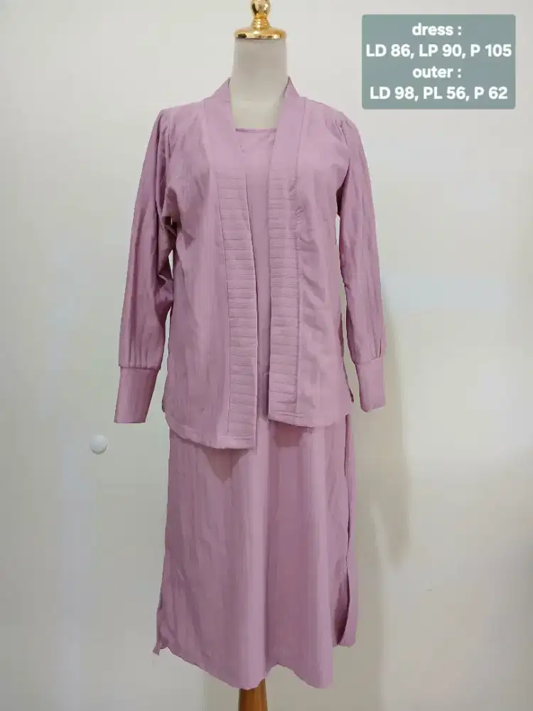 Baju dress 2 piece sz M, preloved