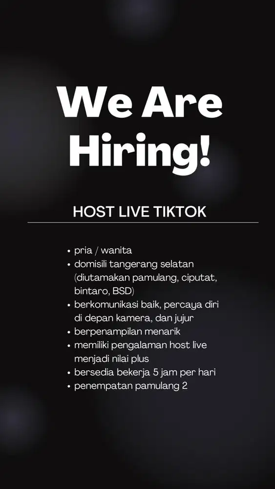 HOST LIVE TIKTOK