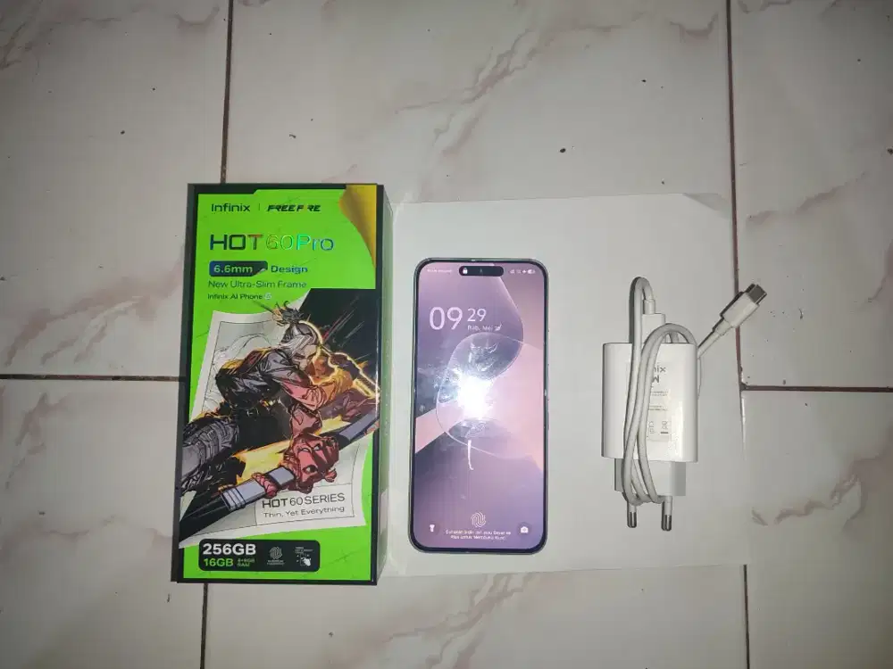 INFINIX HOT 60 PRO SILVER  RAM 8/256 GB FULLSET