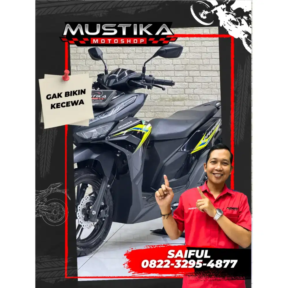Perfect Condition!!Honda Vario 125 Fi 2025 Black N Asli Mulus-Mustika