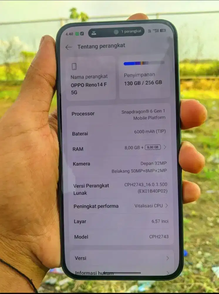 Di jual hp Oppo Reno 14f 5G