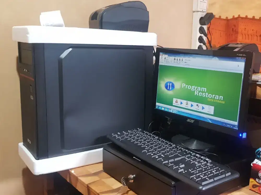 PAKET KOMPUTER KASIR TOKO IPOS 4/5 LENGKAP BARU SIAP PAKAI TERMURAH
