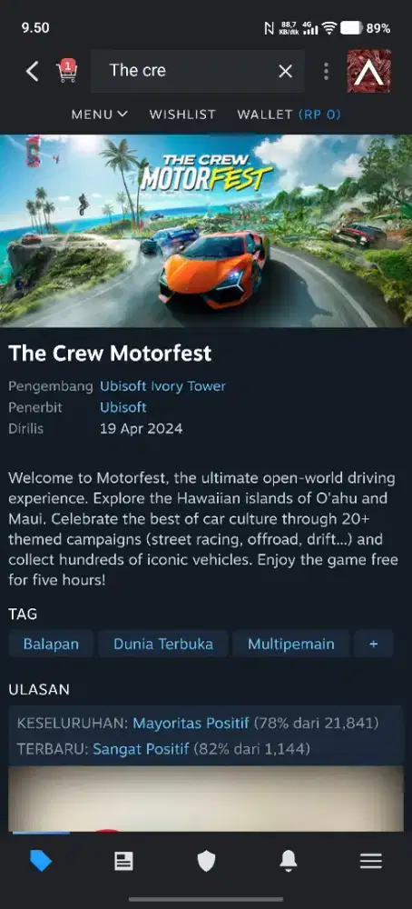 Jual Akun Steam – The Crew Motorfest Ultimate Year 2 + DSX Controller
