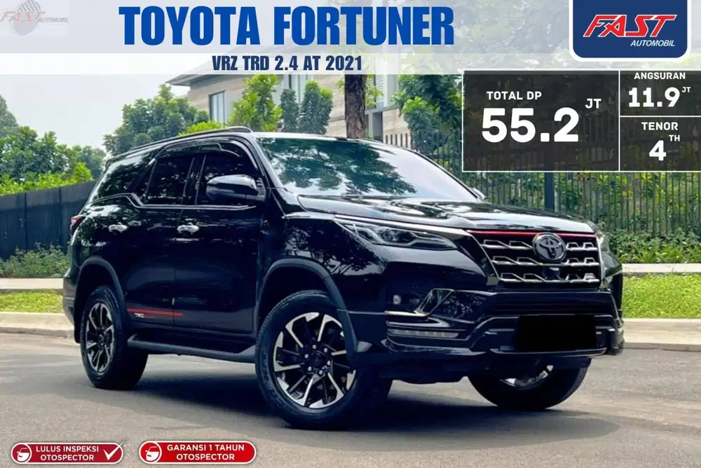 TOYOTA FORTUNER VRZ TRD 2021 2.4 AT KM.44RB & PAJAK PANJANG