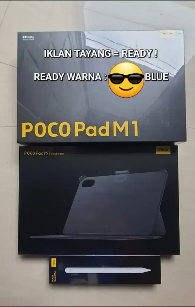 POCO PAD M1 8/256 GB FULL SET WARNA : BLUE