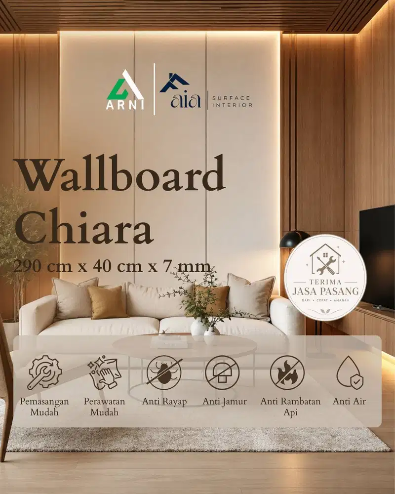 Wallboard PVC Dekorasi Dinding | Anti Air | Anti Rayap | Anti Jamur