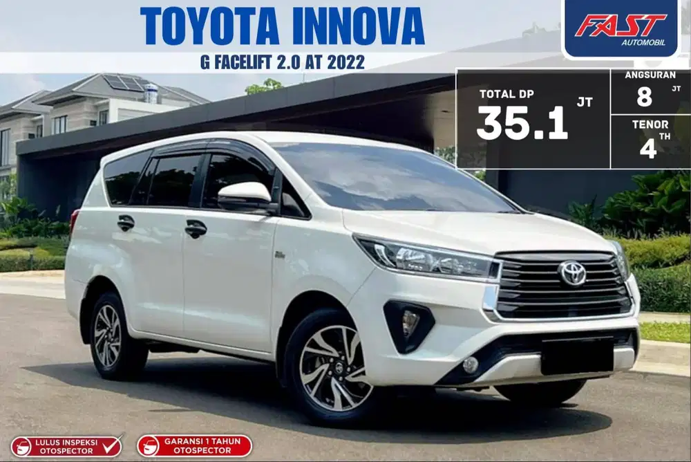TOYOTA INNOVA G 2022 FACELIFT BENSIN 2.0 AT LOW KM.27RB PAJAK PANJANG
