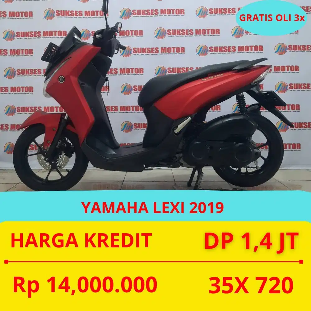 PROMO SUKSES MOTOR YAMAHA LEXI 2019 DP MURAH 1,4 JUTA GUYS