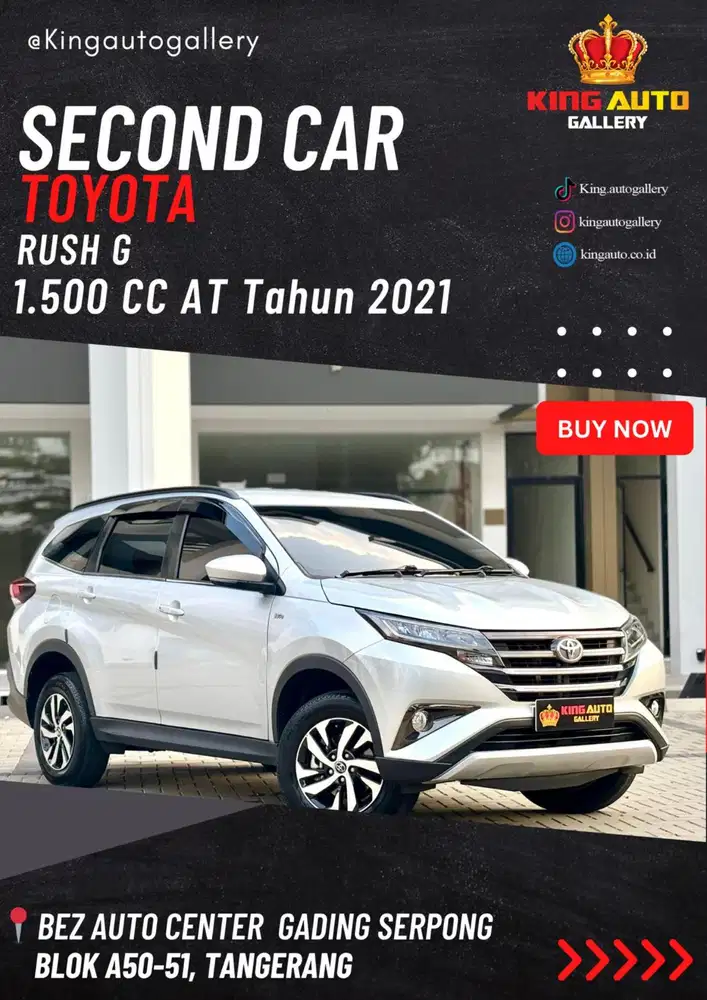 RUSH G 1.5 AT 2021 Mulus (Silver)