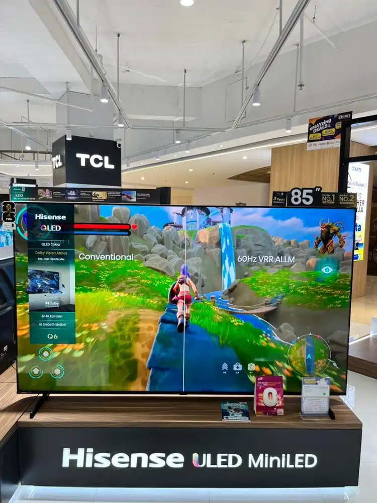 HISENSE 4K QLED GOOGLE TV 85 INCH, BISA CICILAN 0%