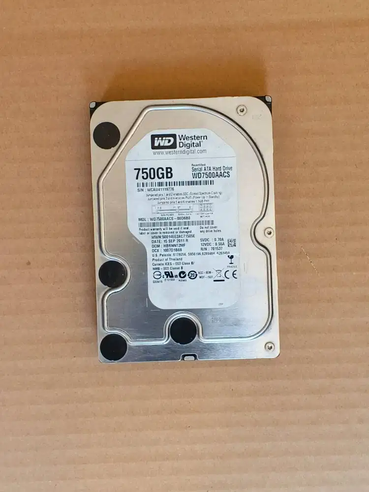 hardisk internal WD BLACK 750GB buat pc atau cctv