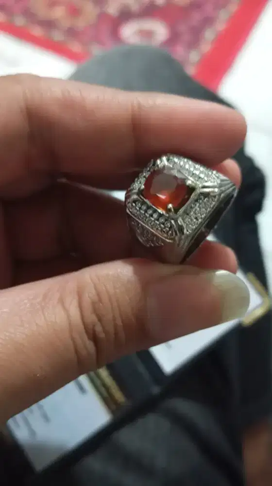 Cincin batu orange natural