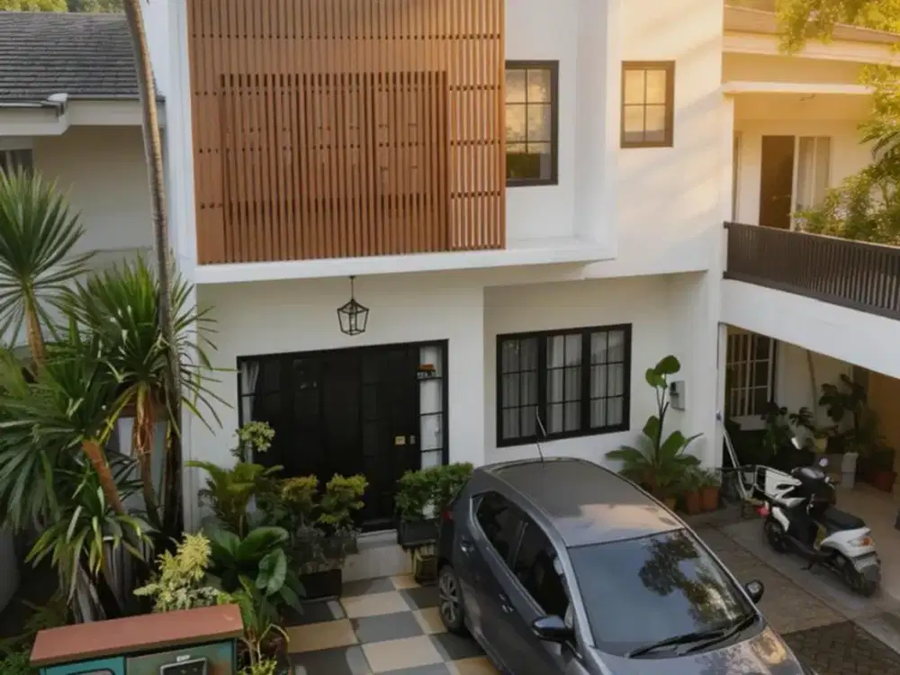 Harga turun - Dijual Rumah Cantik 3 Lantai Full Furnished di BSD Ada Rooftop dekat Aeon Mall
