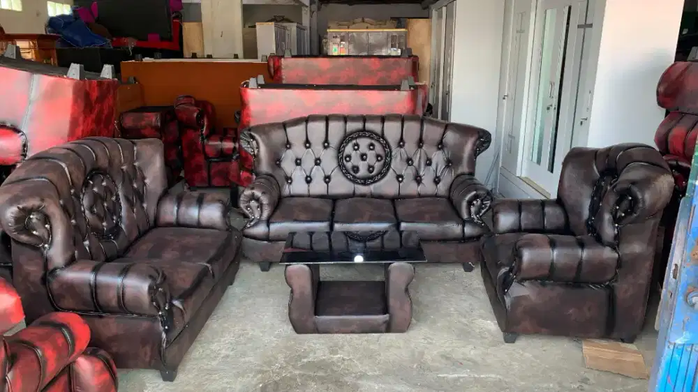 Sofa Jaguar 321 Jumbo maroon coklat oren