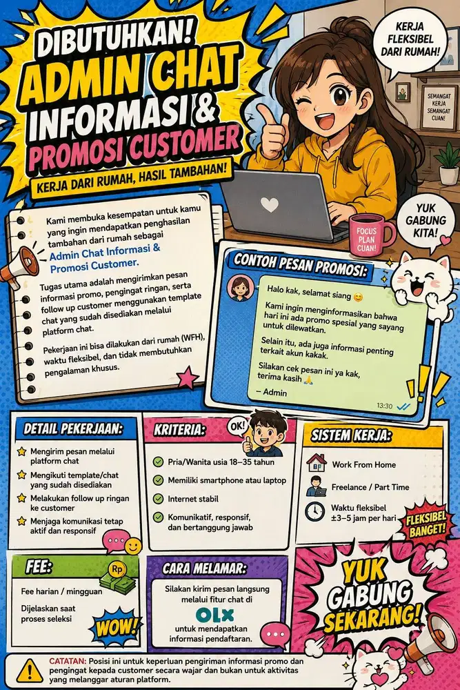 Admin Chat Informasi & Promosi Customer