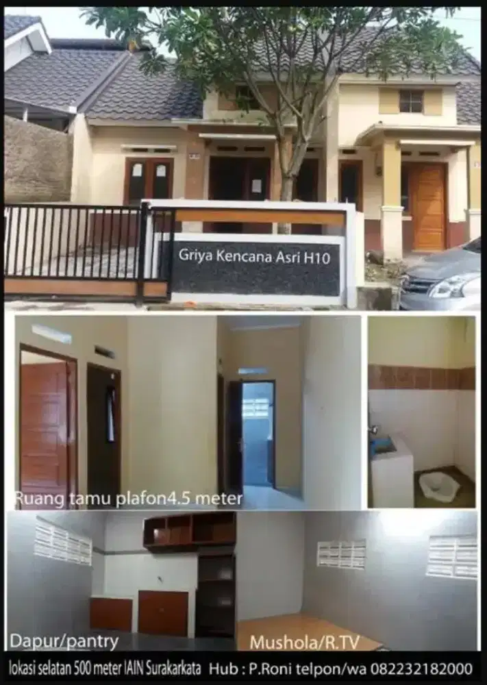 Di sewakan rumah dekat UIN surakarta di griya kencana asri