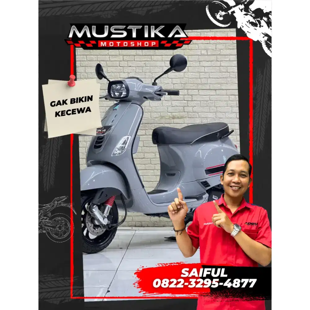 Odo 10rb Istimewa!!Vespa S 125 Led 2023 Plat Jatim Muls-Mustika Saiful