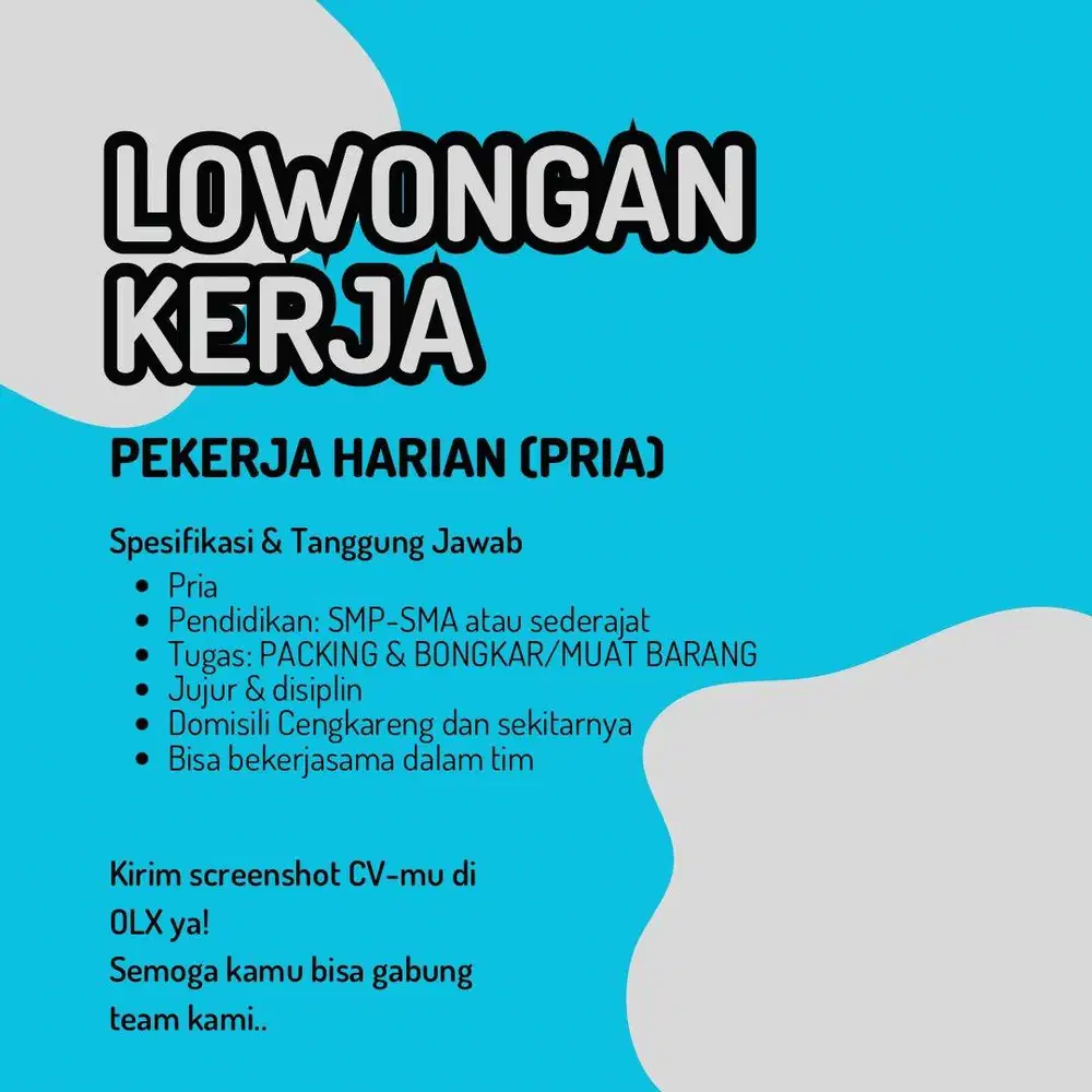 BUKA LOKER UTK PEKERJA HARIAN