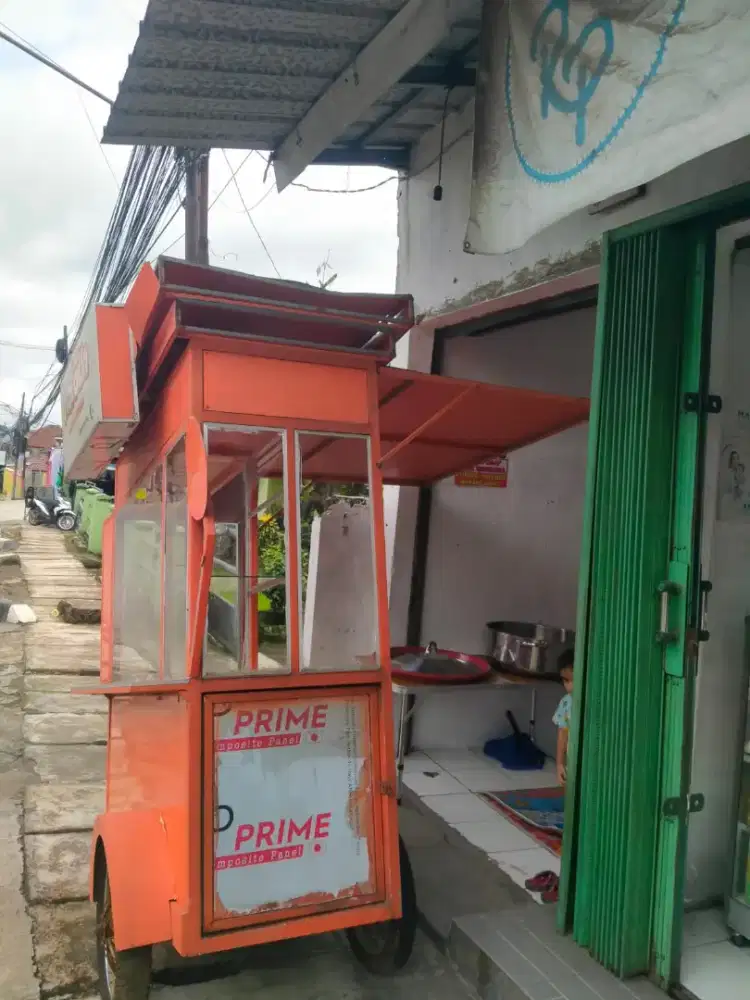 Bismillah, jual gerobak besi orange murah
