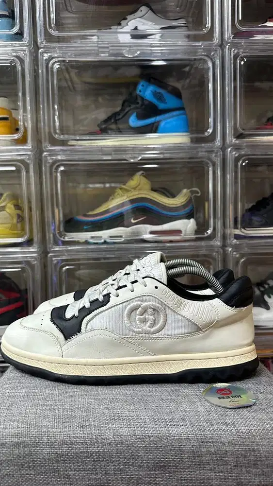 GUCCI MAC80 LEATHER WHITE BLACK SNEAKERS
