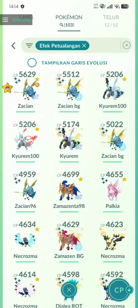 Jual shiny legend pokemon go