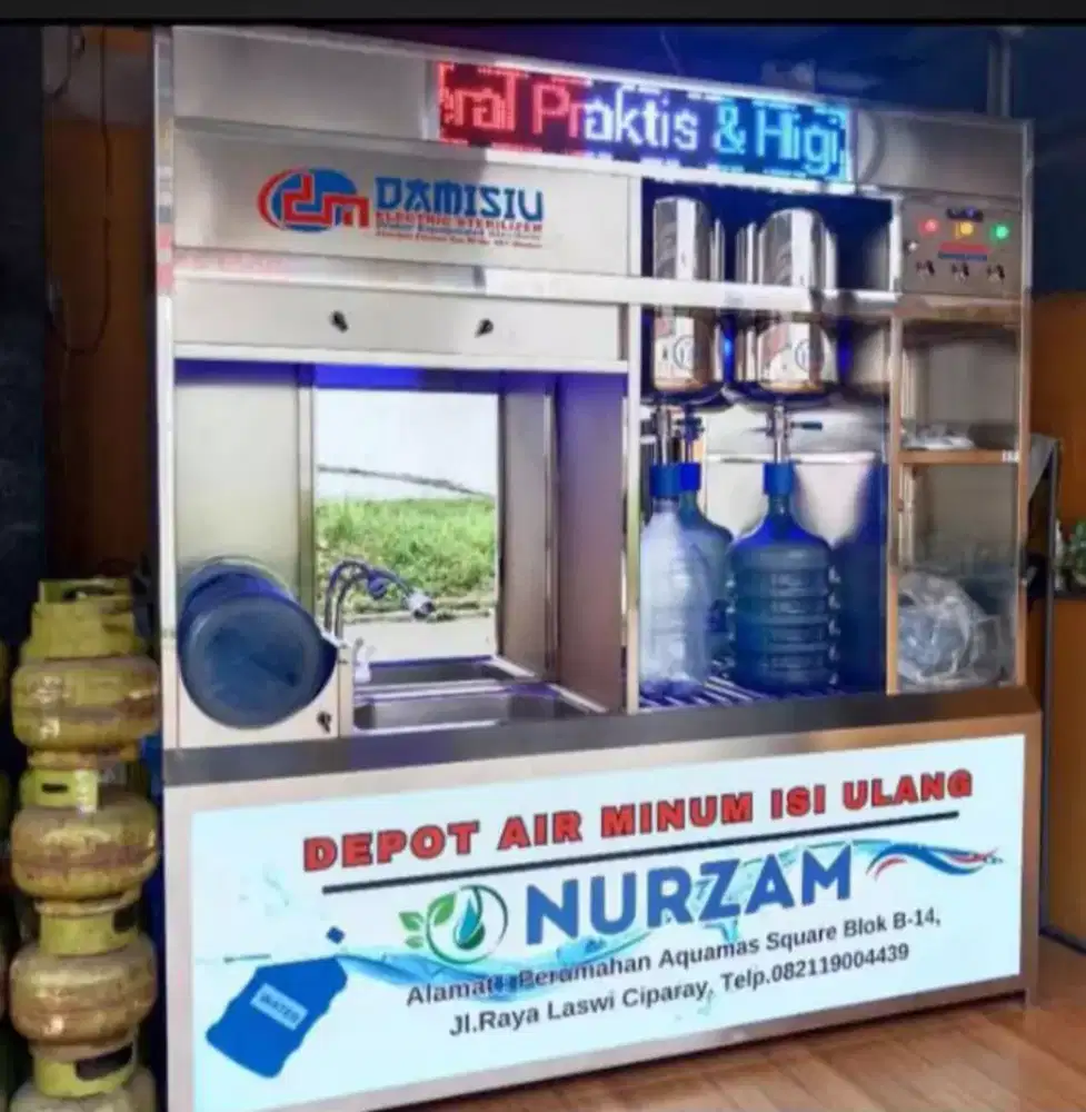 Depot air minum stainlees kantong air