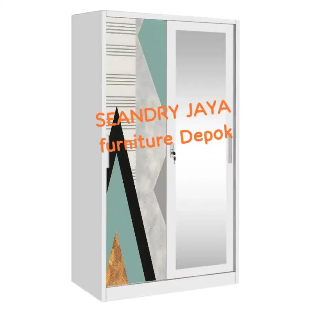 SEANDRY JAYA Furniture Depok/Lemari Pakaian Plat Besi/Tebal/Kokoh/COD
