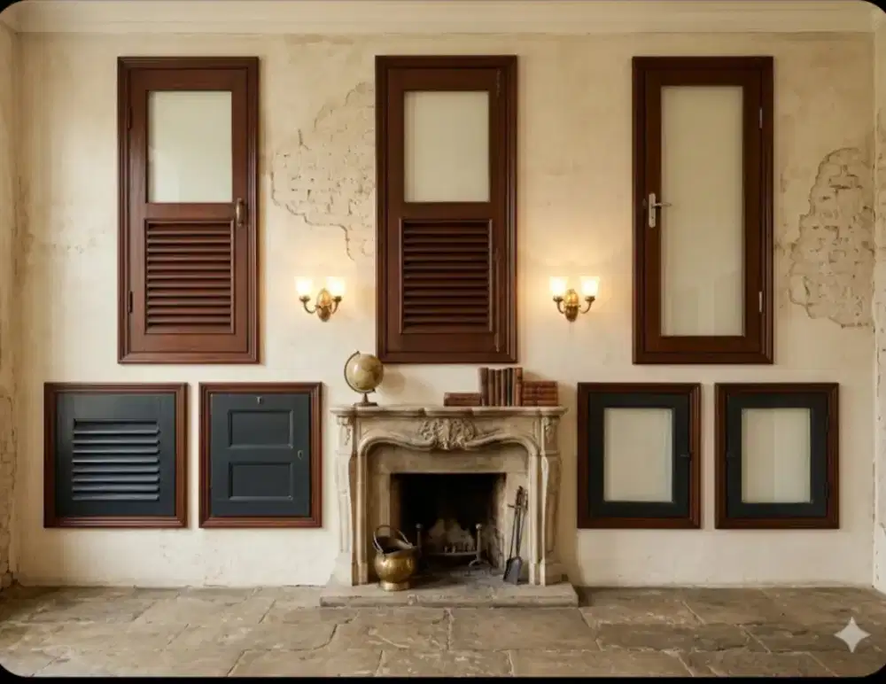 Display Pajangan Jendelan Pintu Kuno