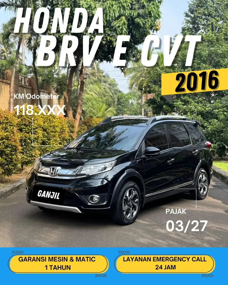 HONDA BRV E CVT MATIC 2016 GANJIL
