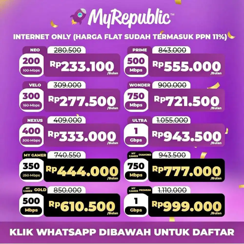 Bojong sari Promo pemasangan internet myrepublic WiFi Myrepublic