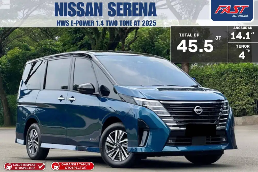 NISSAN NEW SERENA HWS E-POWER 2025 1.4 TWO TONE KM.2RB & PAJAK PANJANG