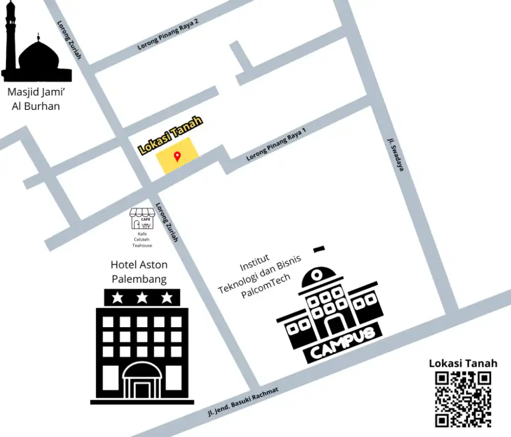 Dijual Tanah 560 m² Jl. Jend. Basuki Rachmat (Palembang Kota)
