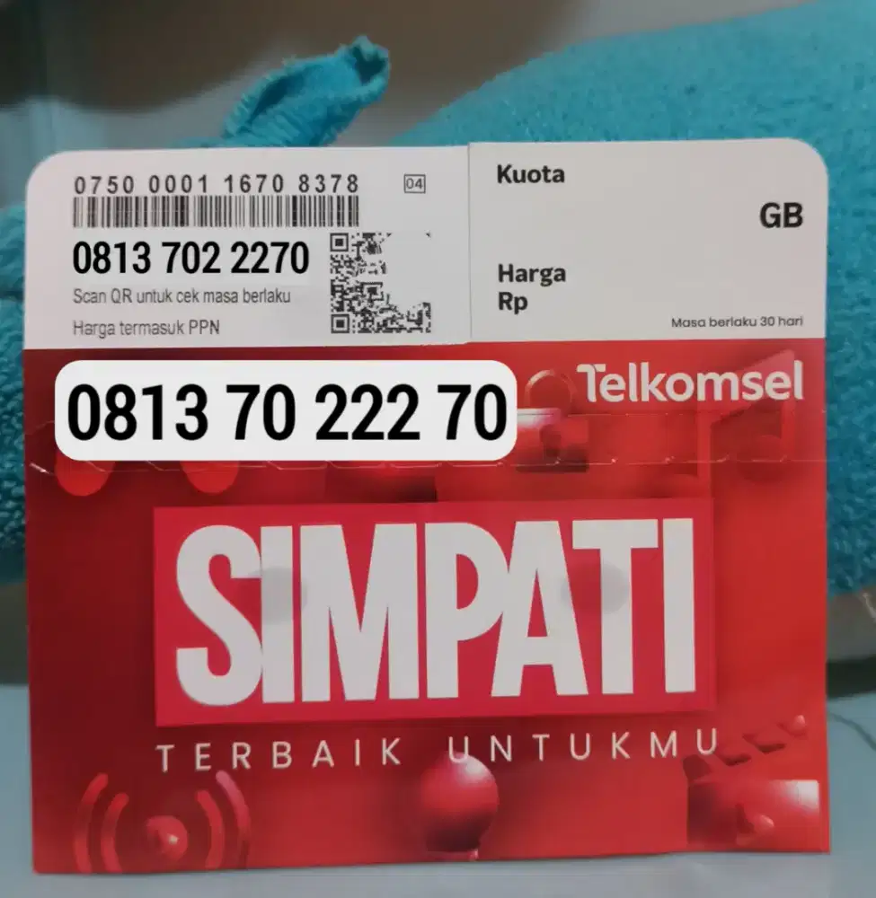Kartu Perdana Simpati 11 Digit Nomor Cantik
Kuota 3 GB