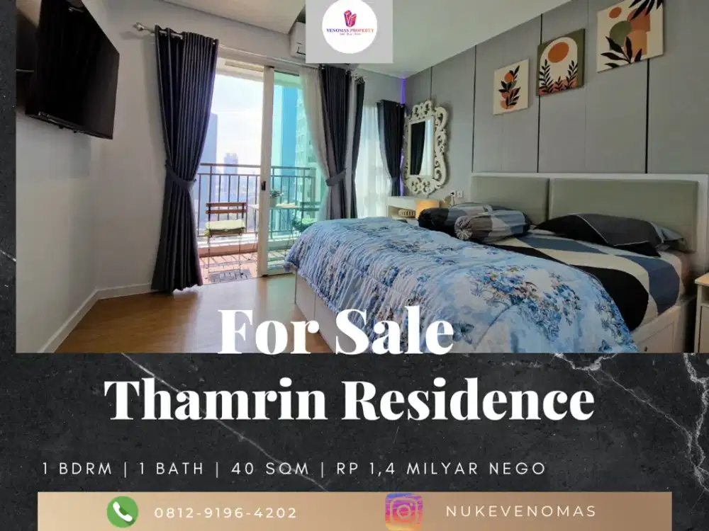 Dijual Apartement Thamrin Residence 1BR Full Furnished Tower A