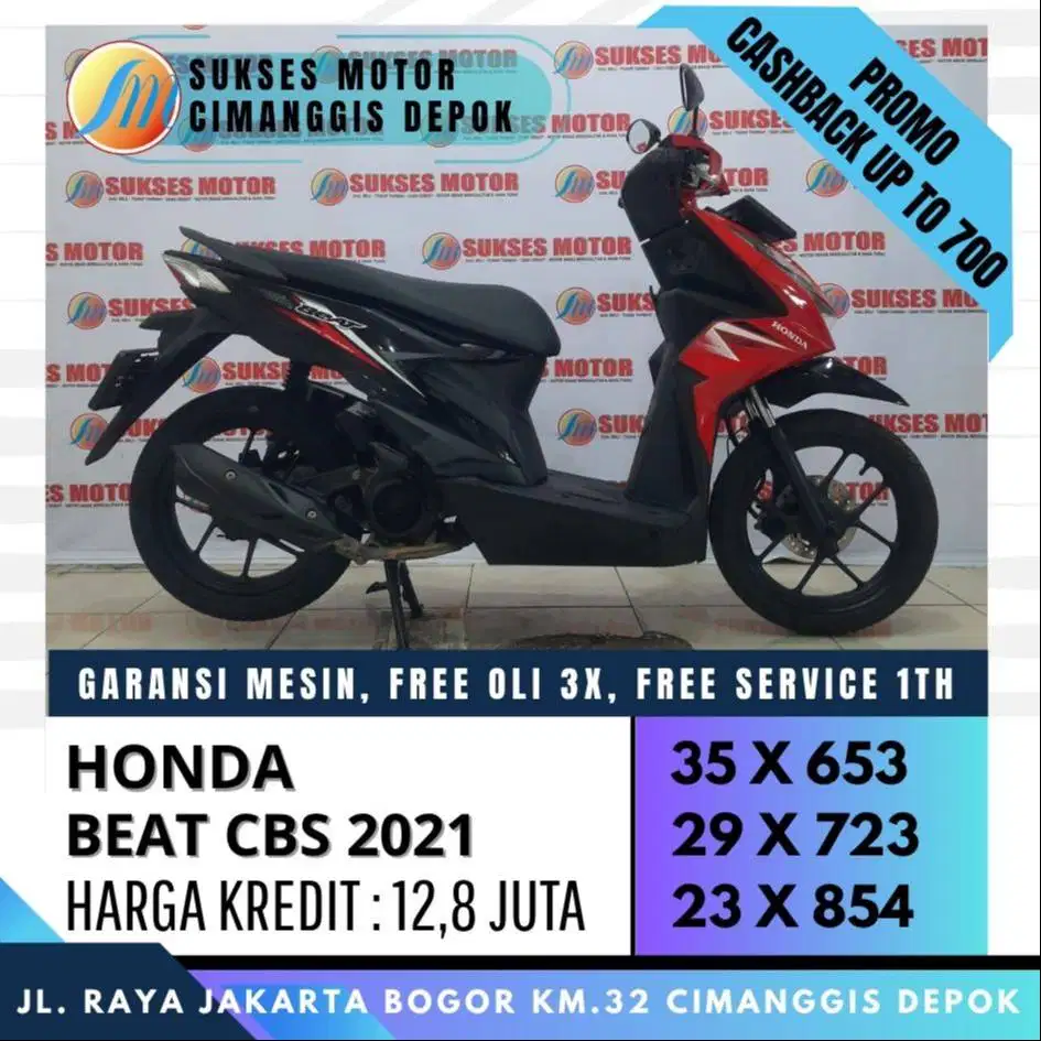BEAT SPORTY CBS 2021 KREDIT CICILAN RINGAN [SUKSES MOTOR]