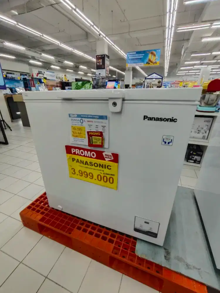 Frezer Box panasonic 200l bisa nyicil bunga 0% cuman pake KTP aja