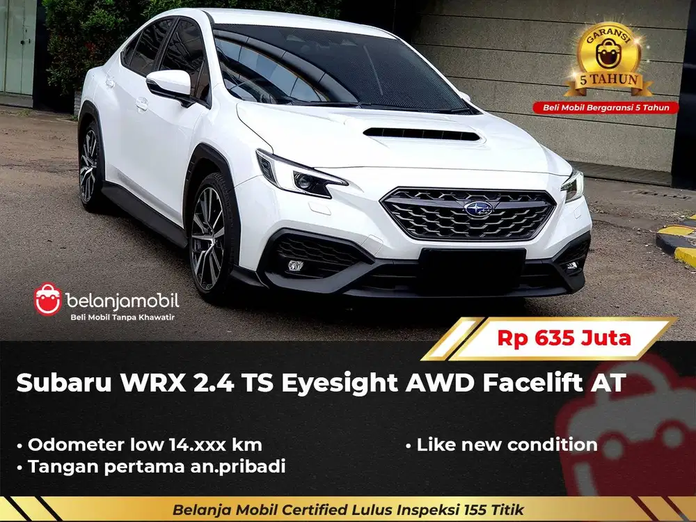 [ LOW KM 14RB ] Subaru WRX 2.4 TS Eyesight AWD AT Putih 2023/2024