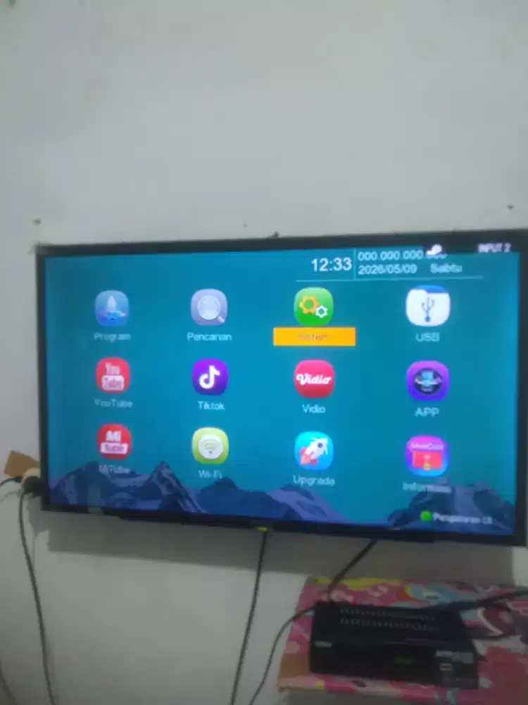 jual LED tv sharp 32inch + set top box