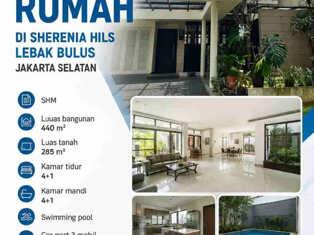 disewakan rumah sherenia hils Lebak bulus jakarta selatan