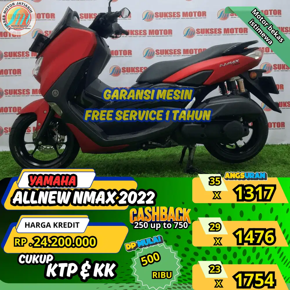 YAMAHA ALLNEWNMAX 2022  DP &ANGSURAN TERMURAH SYRT KTP&KK(SUKSESMOTOR)