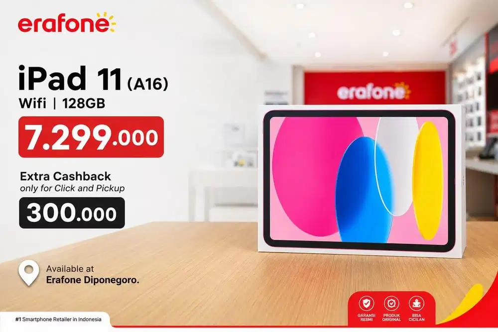 IPAD 11 (A16) Wifi 128 Kredit Cukup Ktp aja!!