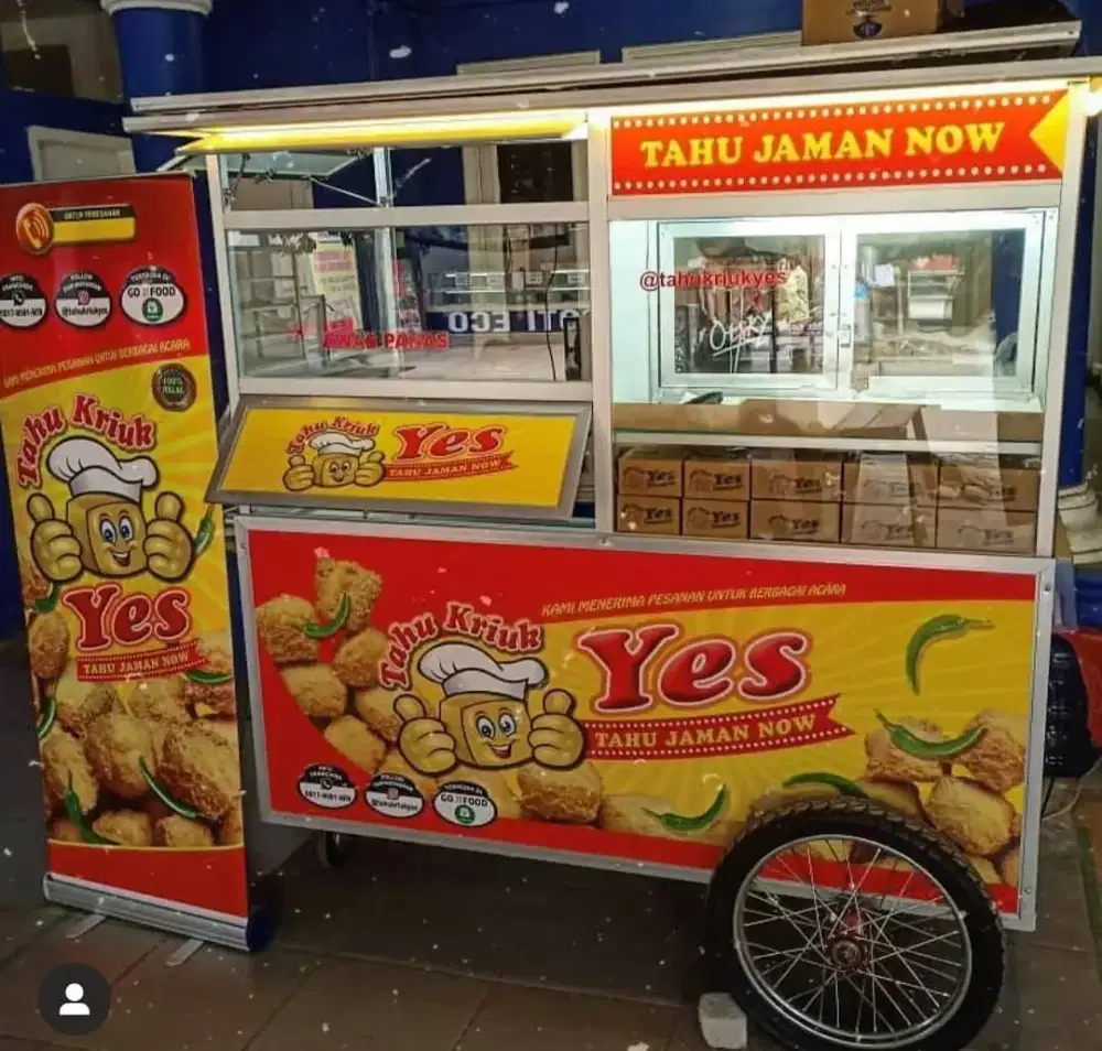 LELANG GEROBAK USAHA FULL ALLUMUNIUM