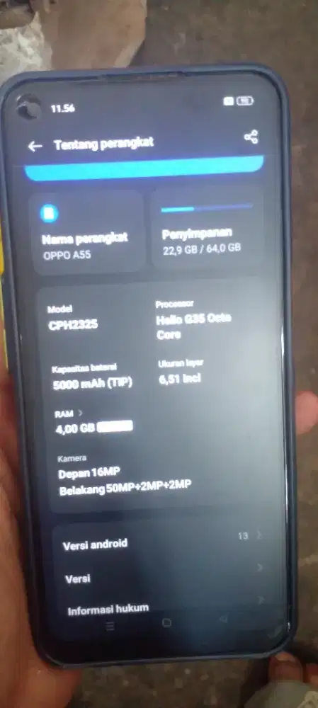 Oppo a55 ram 4/64