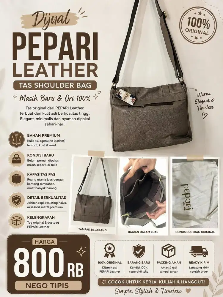 Dijual Tas Pepari Leather Original